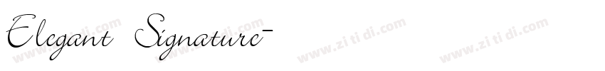 Elegant Signature字体转换